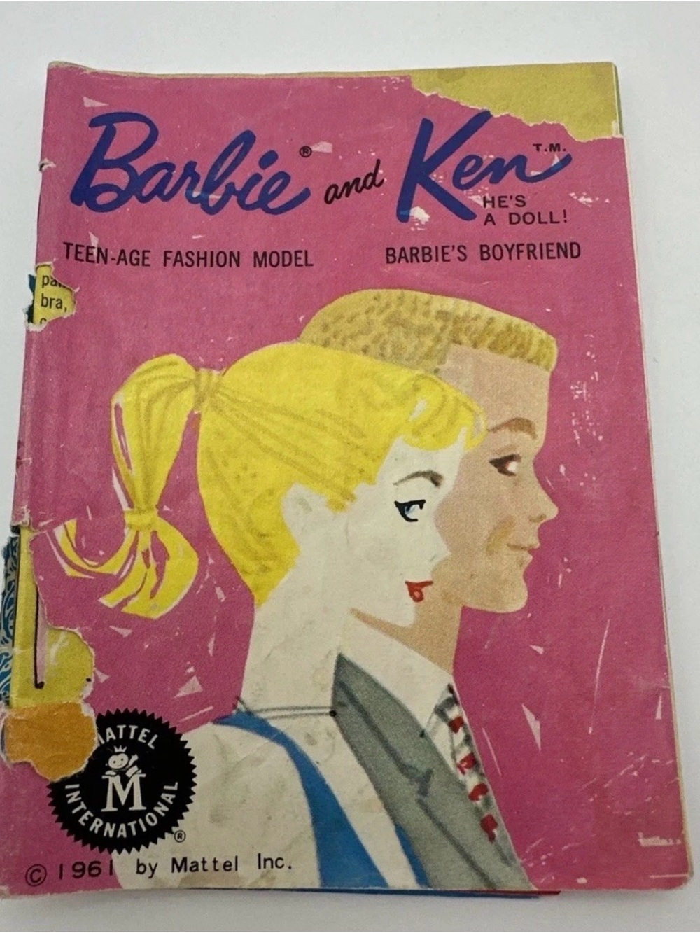 1961 Barbie Ken Midge Fashion Catalog Brochure Booklet Book Pink Mattel Vtg RARE
